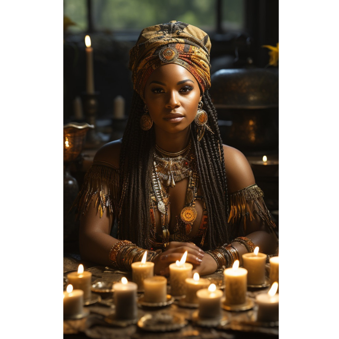 Divine Feminine Card From The Melanin Magic Deck